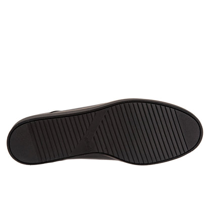 Softwalk Willis S1811-008 Womens Black Narrow Leather Oxford Flats Shoes