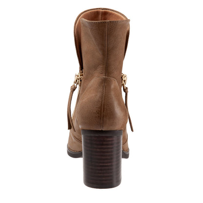 Softwalk Kendall S2054-069 Womens Brown Leather Ankle & Booties Boots