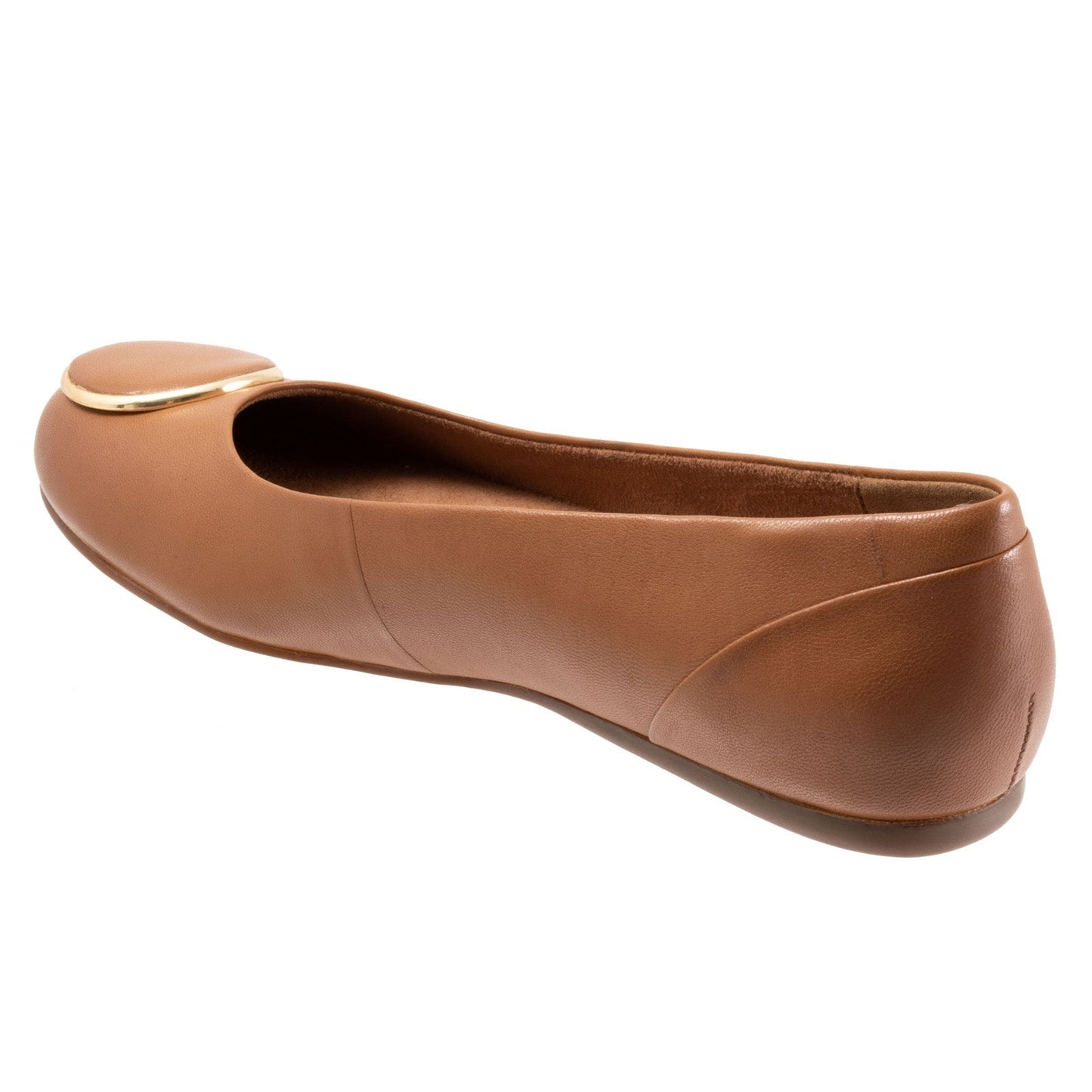Softwalk Sonoma Halo S2257-253 Womens Brown Leather Ballet Flats Shoes