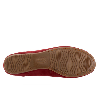 Softwalk Sonoma Halo S2257-662 Womens Burgundy Narrow Ballet Flats Shoes