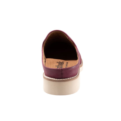 Softwalk Wolcott II S2267-662 Womens Burgundy Narrow Mule Flats Shoes