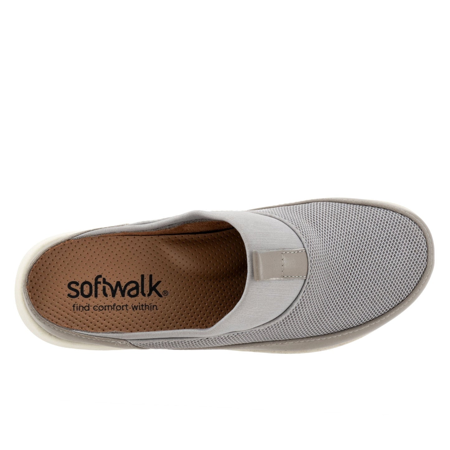 Softwalk Aberdeen Sport S2300-058 Womens Gray Leather Clog Flats Shoes