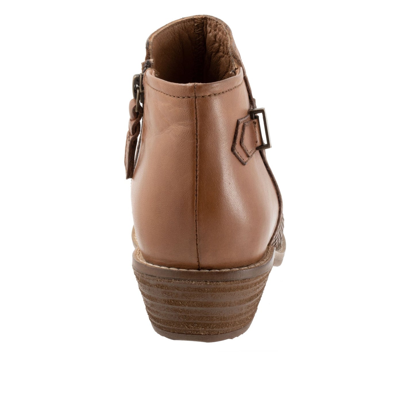 Softwalk Rimini Perf S2315-215 Womens Brown Leather Ankle & Booties Boots