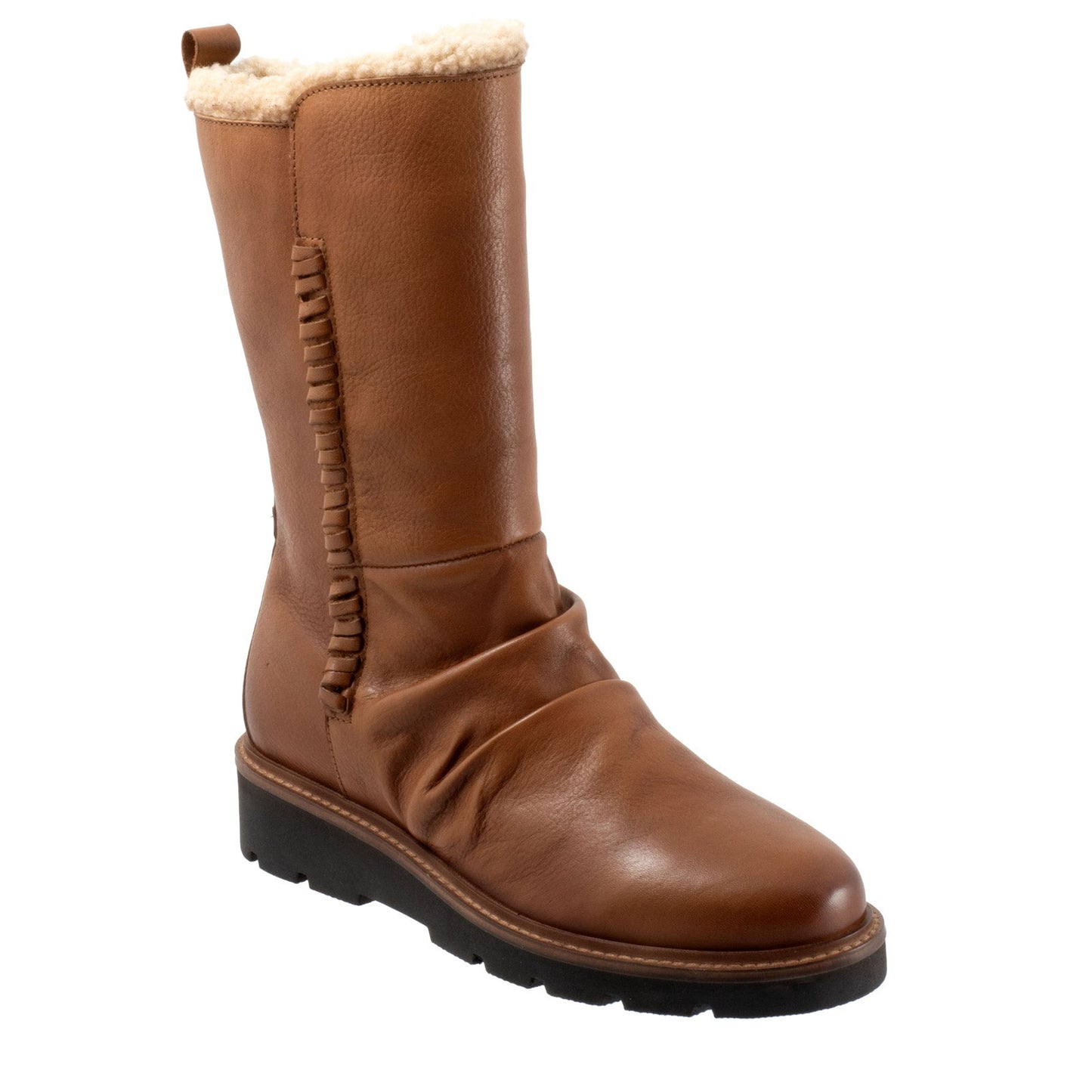 Softwalk Warner S2371-215 Womens Brown Leather Zipper Casual Dress Boots
