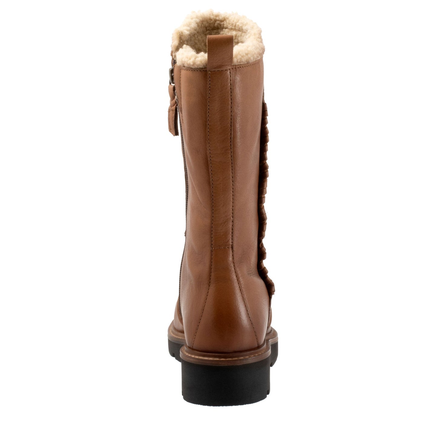Softwalk Warner S2371-215 Womens Brown Leather Zipper Casual Dress Boots