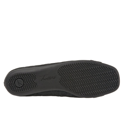Trotters Sizzle Sign T1251-015 Womens Black Narrow Ballet Flats Shoes