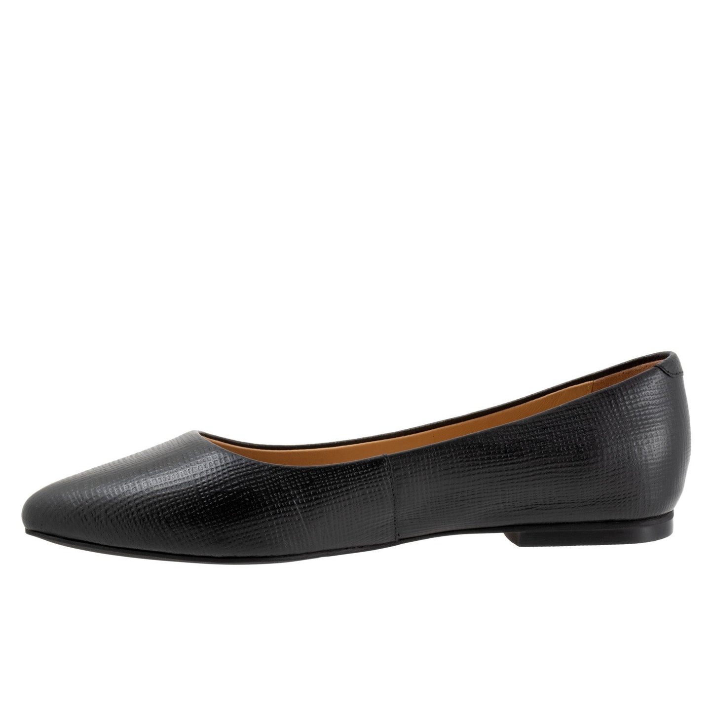 Trotters Estee T1556-057 Womens Black Leather Slip On Loafer Flats Shoes