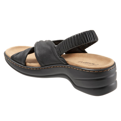 Trotters Nella T1914-001 Womens Black Narrow Slingback Sandals Shoes