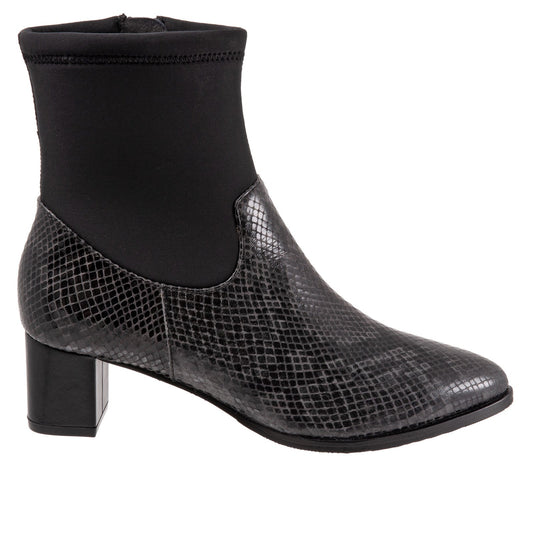 Trotters Kippy T2060-083 Womens Black Narrow Leather Ankle & Booties Boots