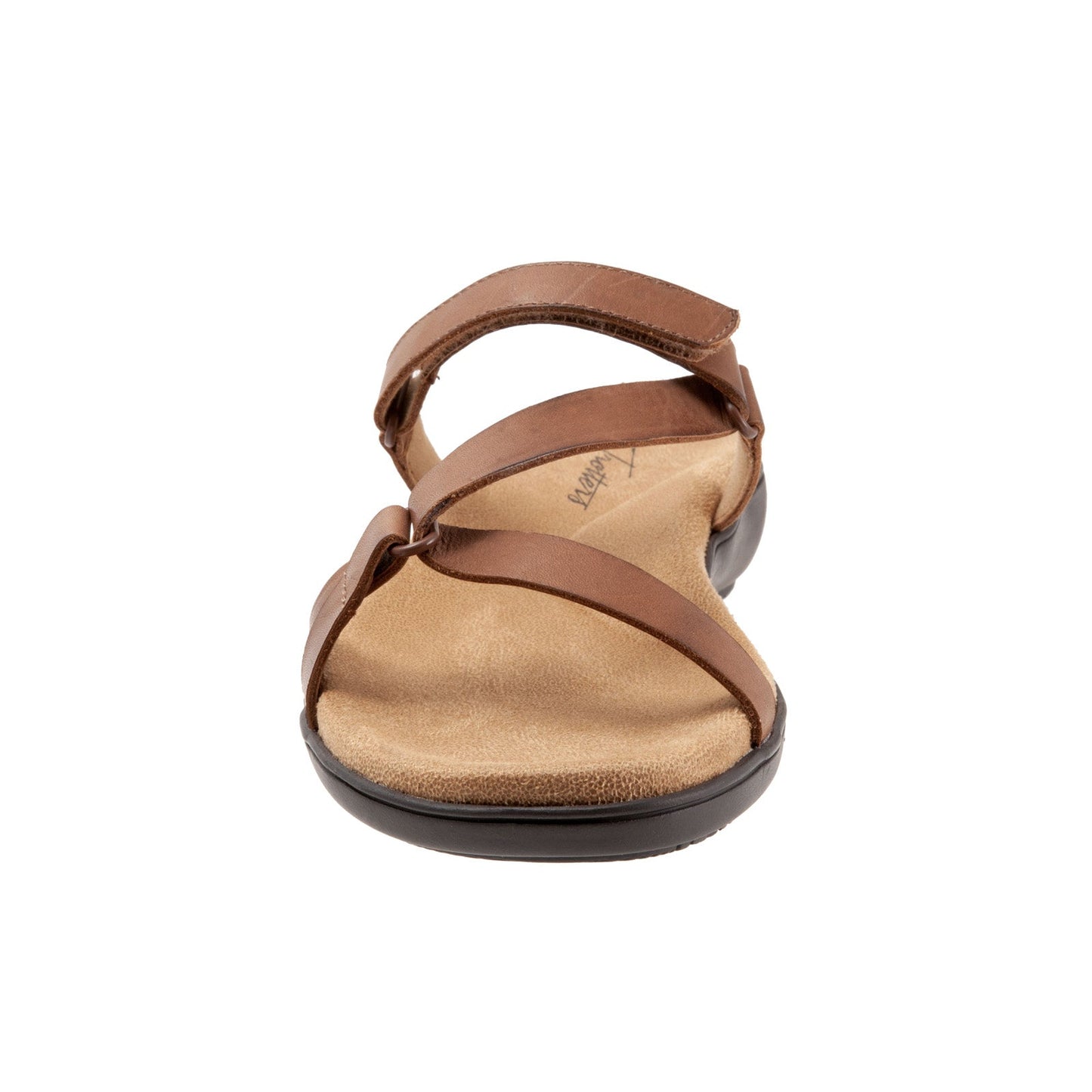 Trotters Raja T2108-215 Womens Brown Leather Strap Sandals Shoes