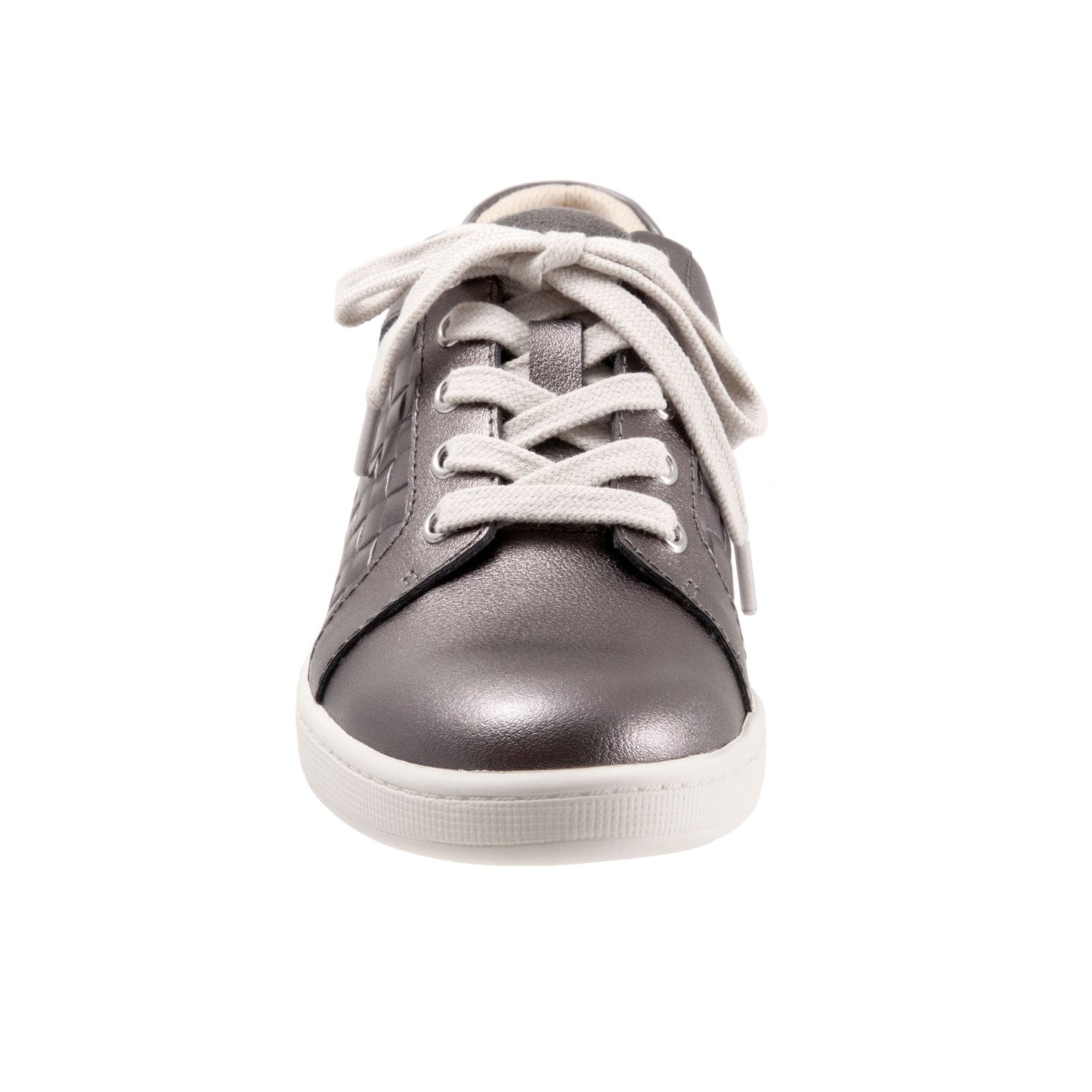 Trotters Adore T2117-033 Womens Gray Leather Lifestyle Sneakers Shoes