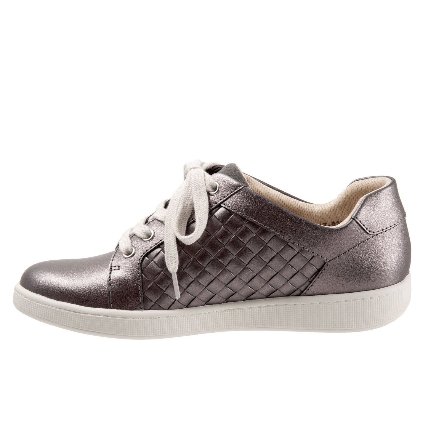 Trotters Adore T2117-033 Womens Gray Leather Lifestyle Sneakers Shoes