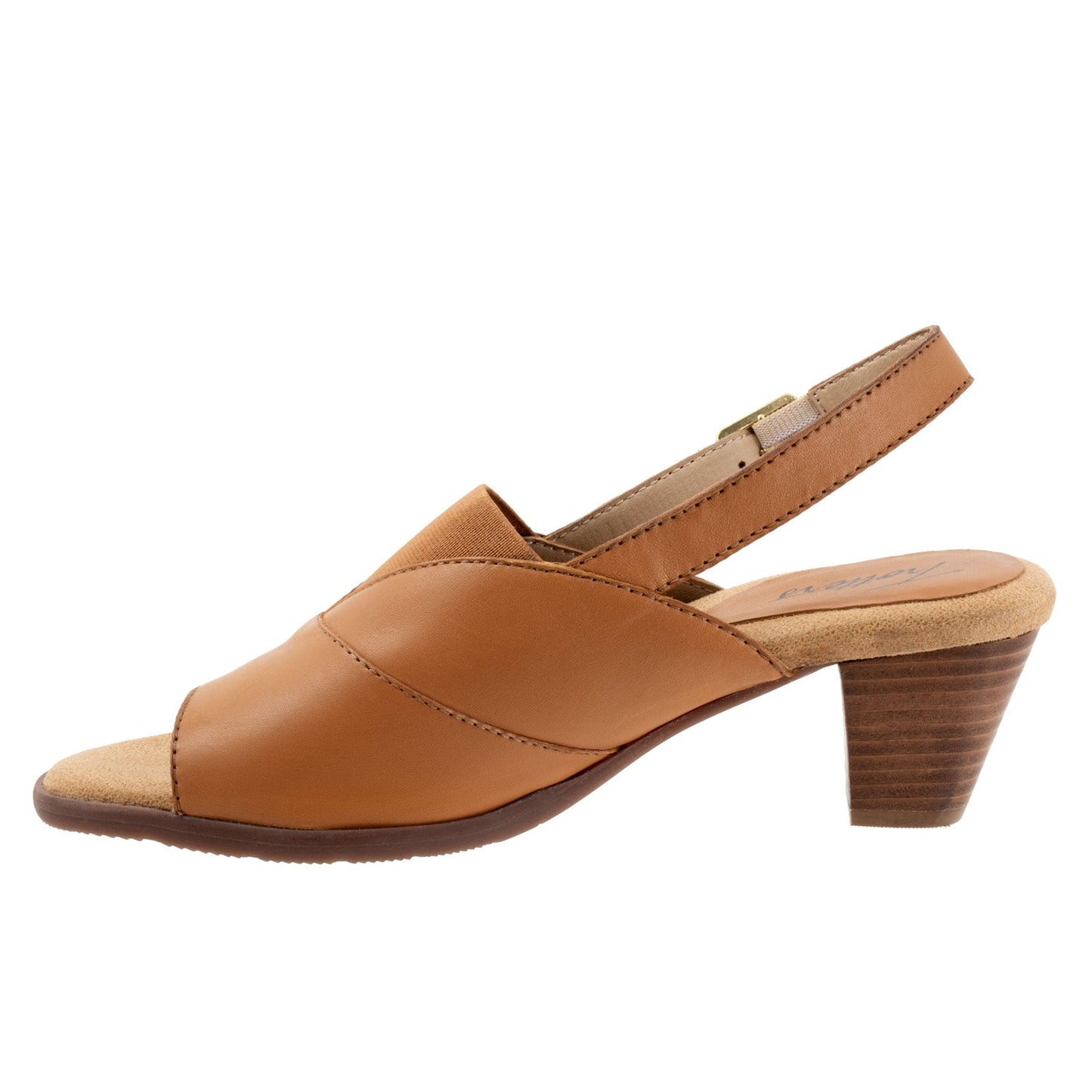 Trotters Mavis T2206-215 Womens Brown Leather Heeled Sandals Shoes