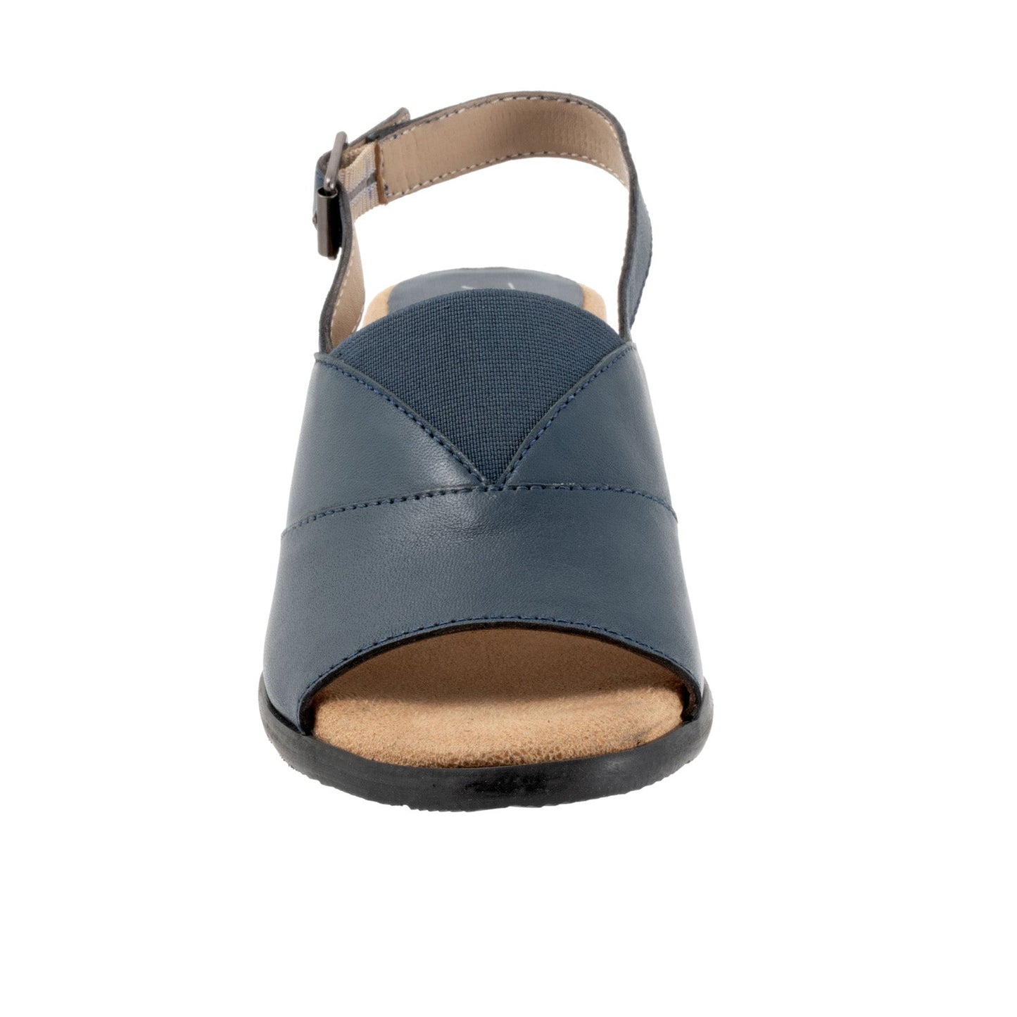 Trotters Mavis T2206-400 Womens Blue Narrow Leather Heeled Sandals Shoes
