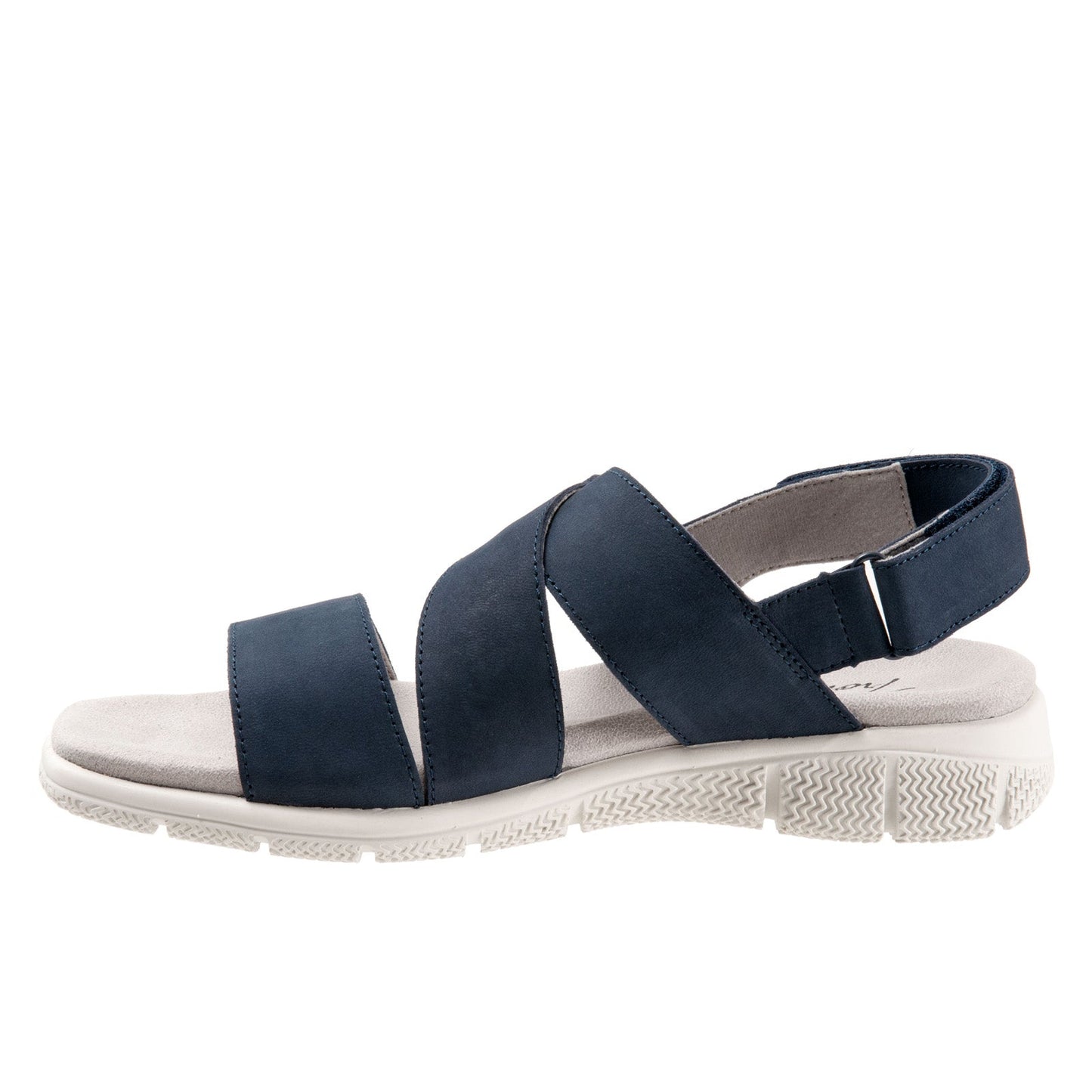 Trotters Tatia T2237-414 Womens Blue Nubuck Strap Sport Sandals Shoes