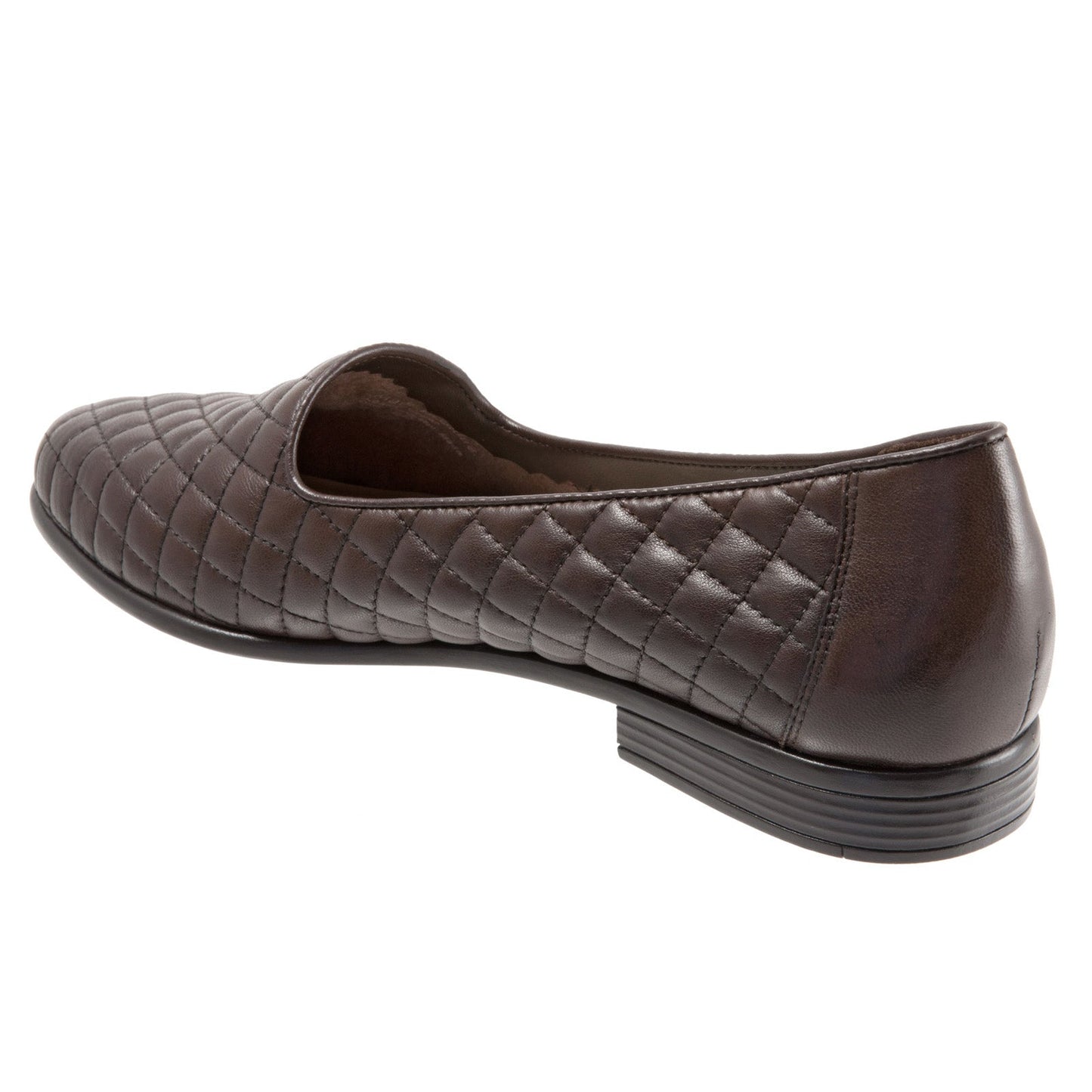 Trotters Liz T5158-235 Womens Brown Extra Wide Leather Loafer Flats Shoes