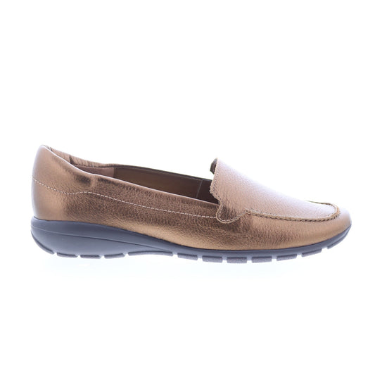 Easy Spirit Abide 8 SEABIDE8 Womens Brown Wide Leather Loafer Flats Shoes