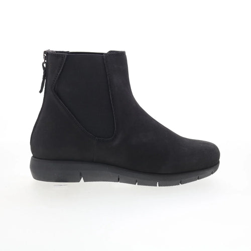 Softwalk Albany S2351-001 Womens Black Suede Zipper Chelsea Boots