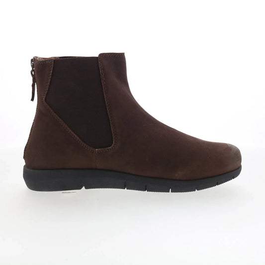 Softwalk Albany S2351-200 Womens Brown Leather Slip On Chelsea Boots