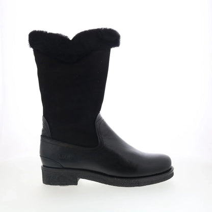 Pajar Amarillo 57948 Womens Black Leather Zipper Mid Calf Boots
