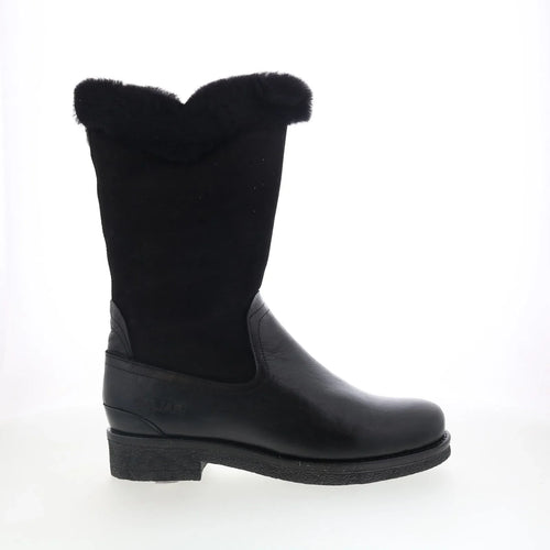 Pajar Amarillo 57948 Womens Black Leather Zipper Mid Calf Boots