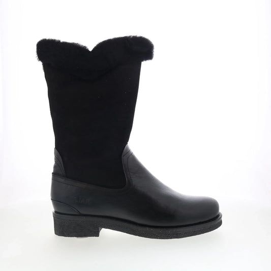 Pajar Amarillo 57948 Womens Black Leather Zipper Mid Calf Boots