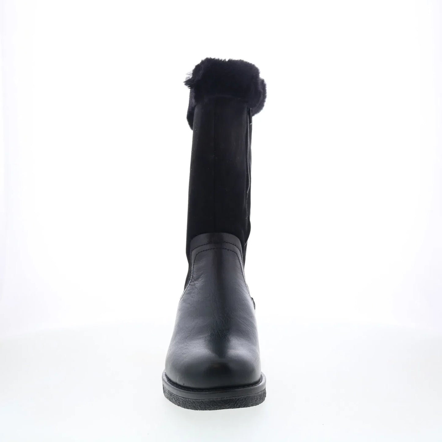 Pajar Amarillo 57948 Womens Black Leather Zipper Mid Calf Boots