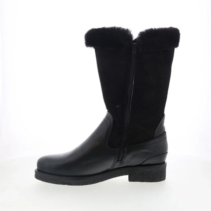 Pajar Amarillo 57948 Womens Black Leather Zipper Mid Calf Boots