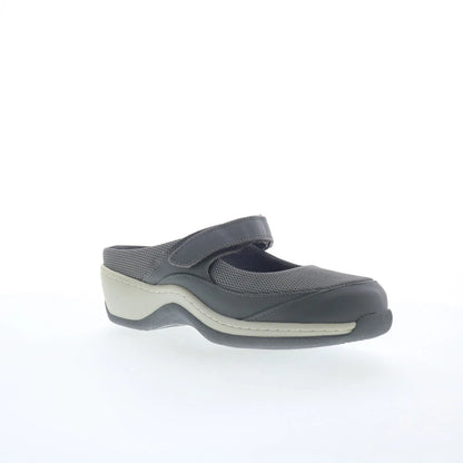Softwalk Arcadia S2200-058 Womens Gray Canvas Strap Clog Flats Shoes