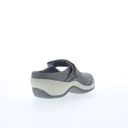 Softwalk Arcadia S2200-058 Womens Gray Canvas Strap Clog Flats Shoes