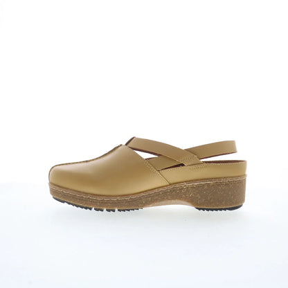 Softwalk Arica S2500-733 Womens Yellow Leather Slip On Slides Flats Shoes