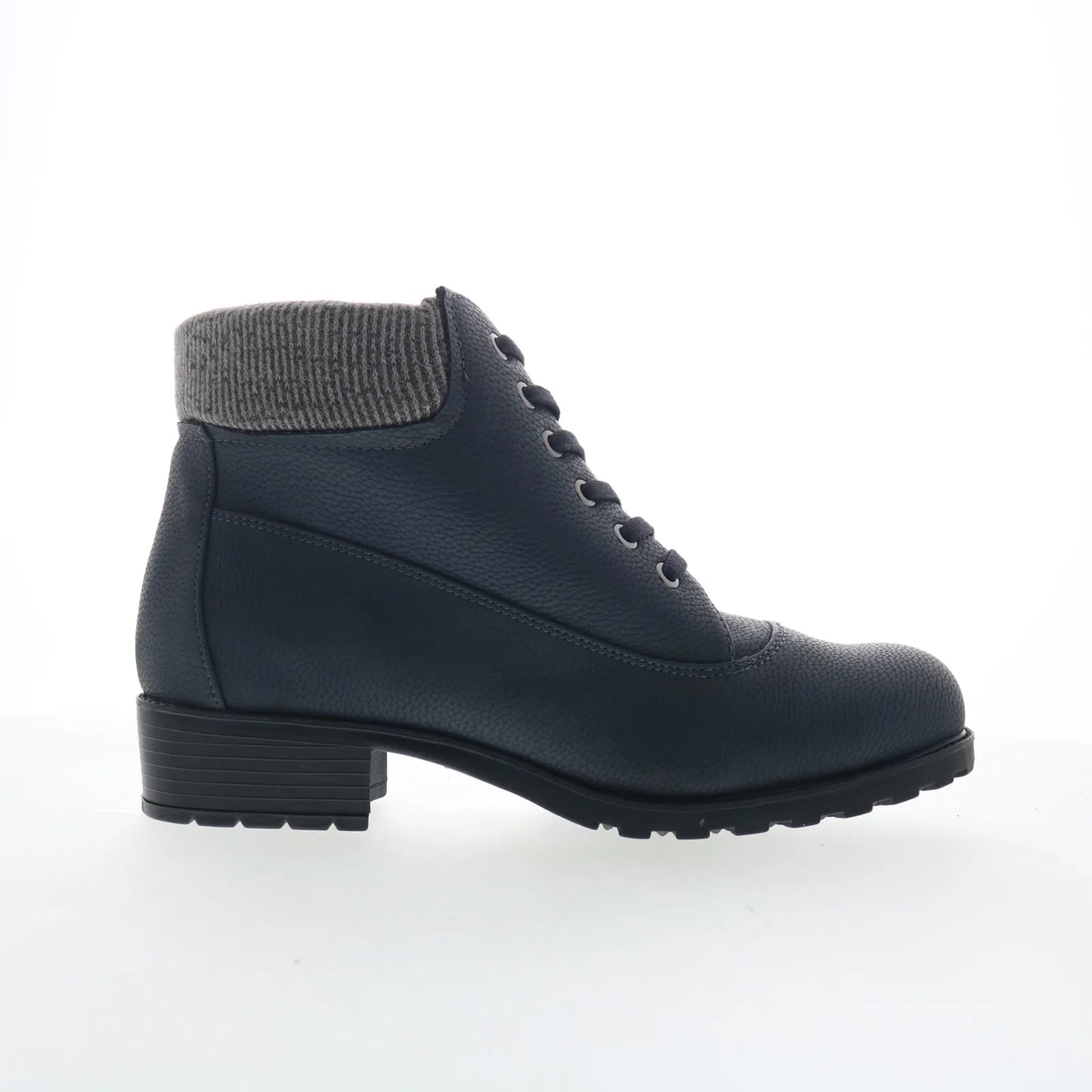 Trotters Bellamy T2350-400 Womens Blue Leather Ankle & Booties Boots