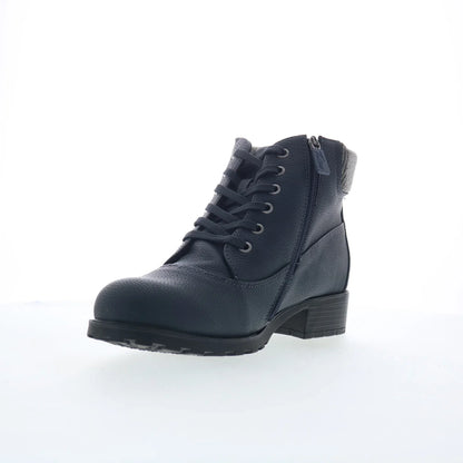 Trotters Bellamy T2350-400 Womens Blue Leather Ankle & Booties Boots