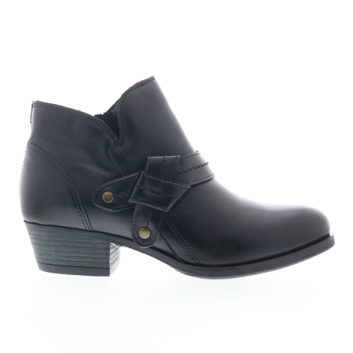 Miz Mooz Bennet Womens Black Leather Zipper Ankle & Booties Boots