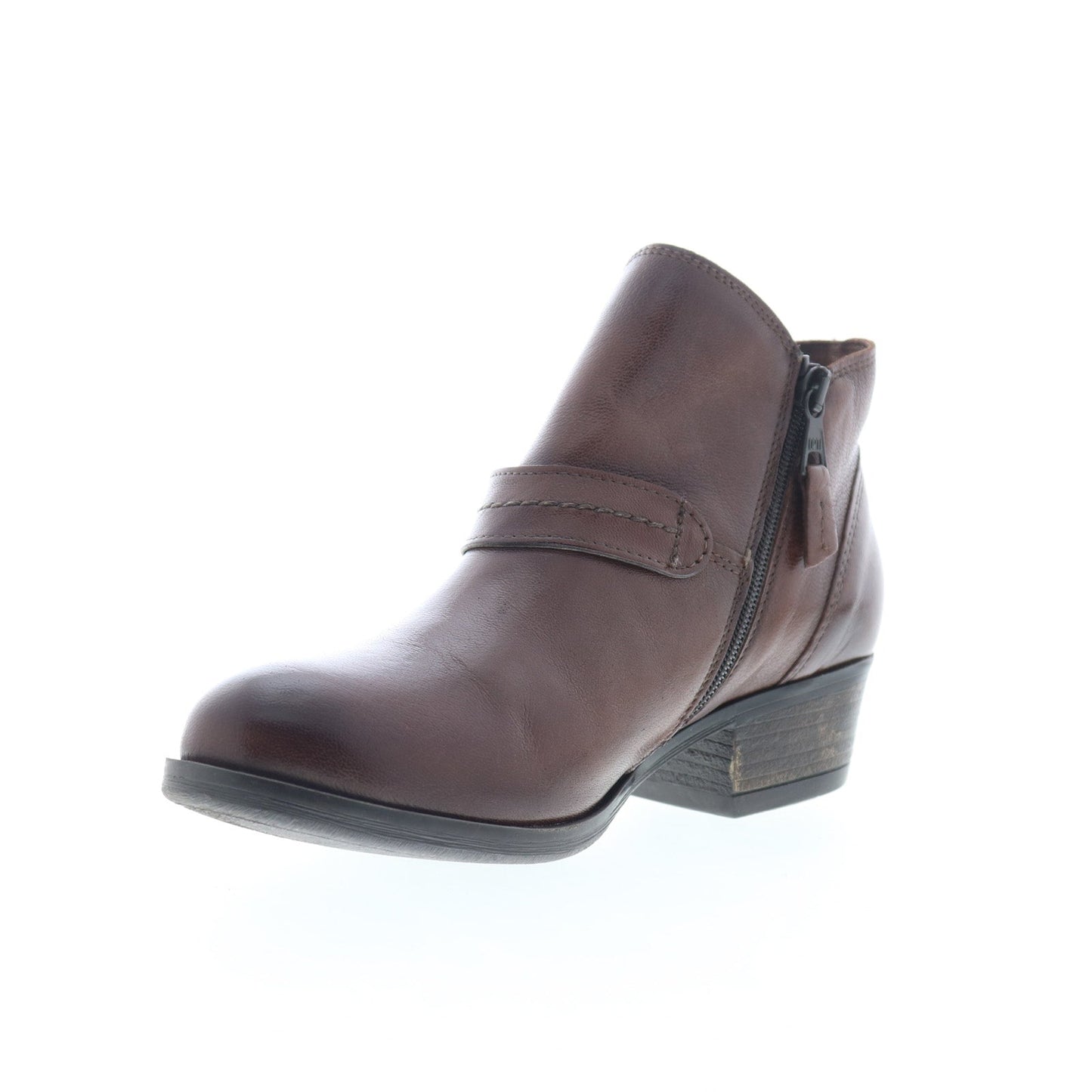 Miz Mooz Bennet Womens Brown Leather Zipper Ankle & Booties Boots
