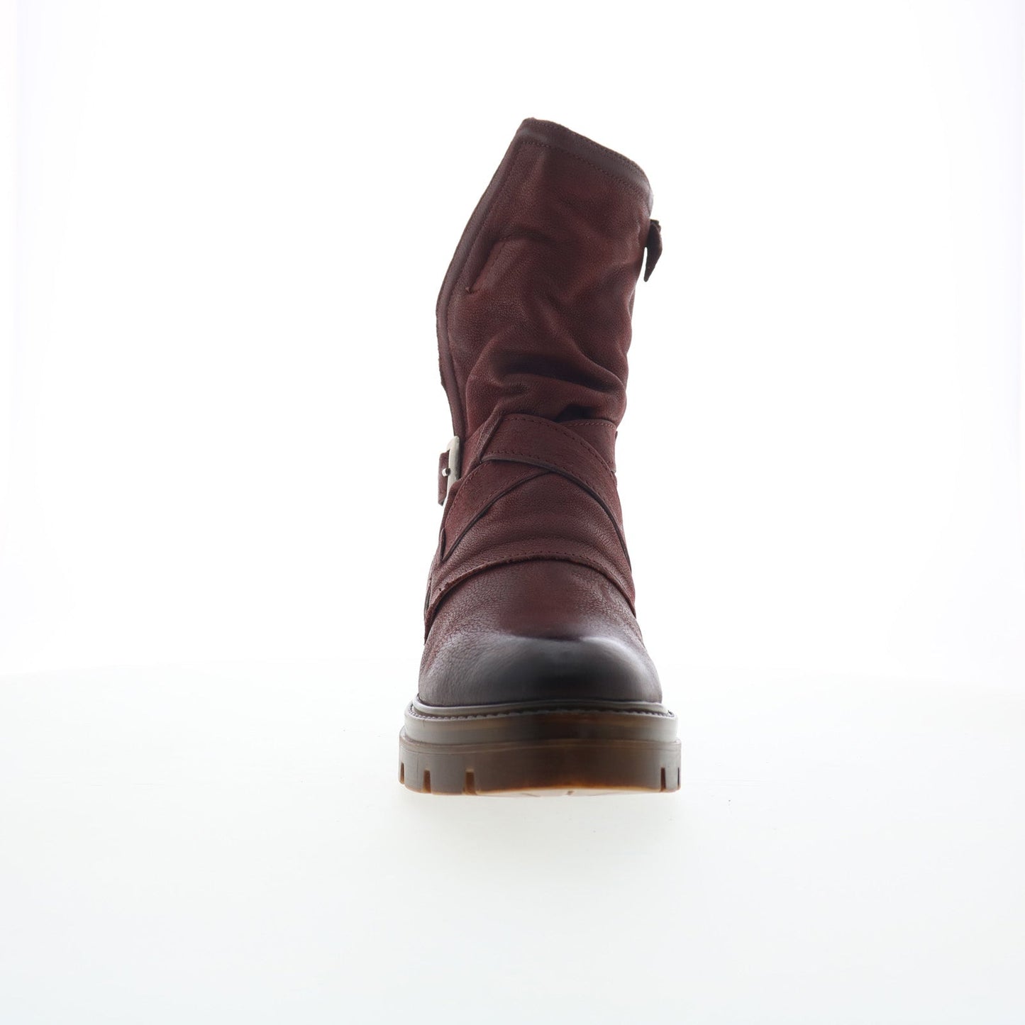 Miz Mooz Biggs Womens Red Leather Zipper Casual Dress Boots