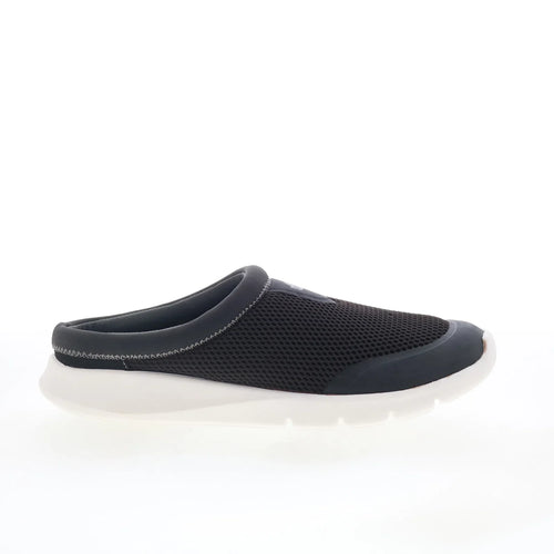 Spenco Bliss Slide SP1003BLK Womens Black Mesh Slip On Mule Flats Shoes