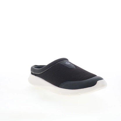 Spenco Bliss Slide SP1003BLK Womens Black Mesh Slip On Mule Flats Shoes