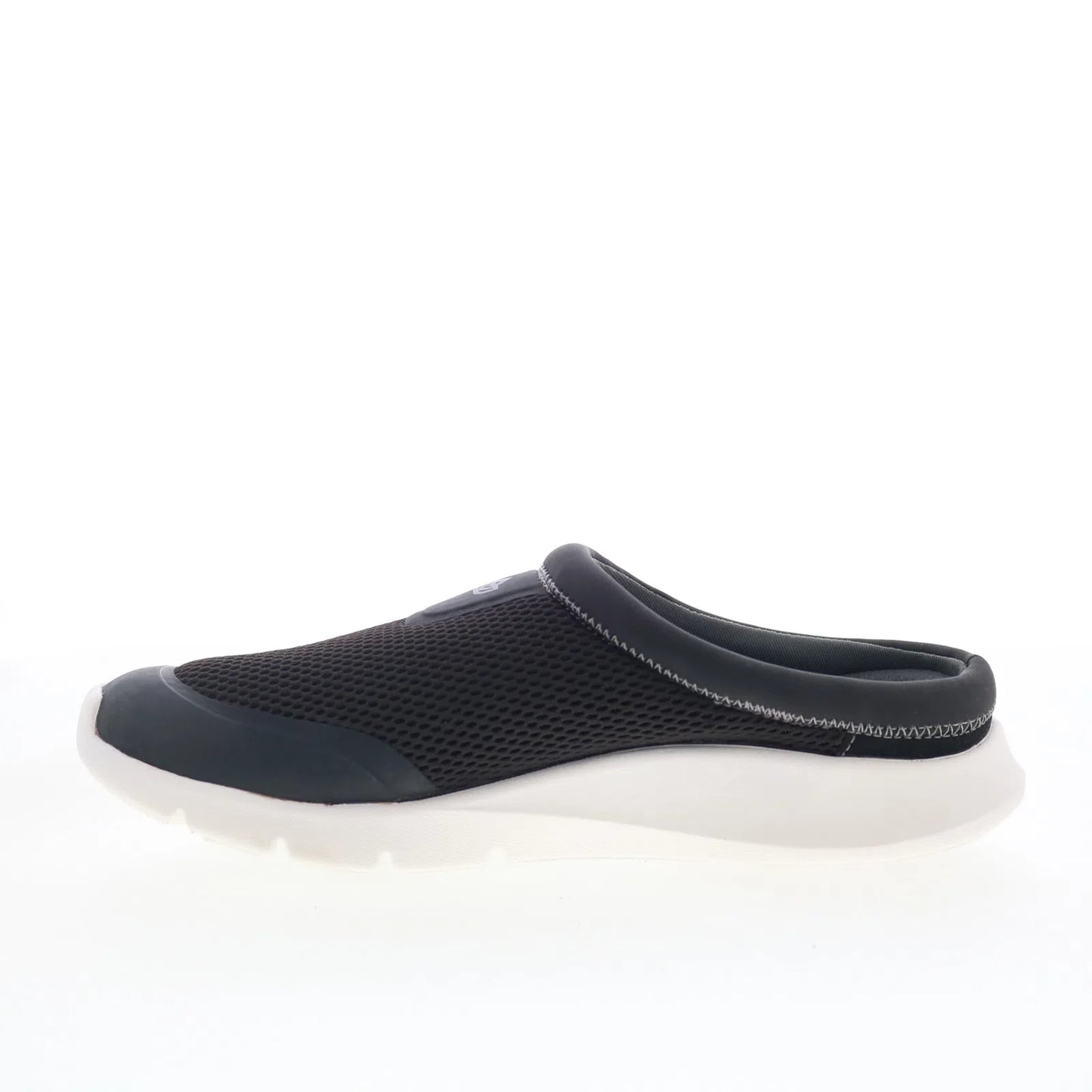 Spenco Bliss Slide SP1003BLK Womens Black Mesh Slip On Mule Flats Shoes
