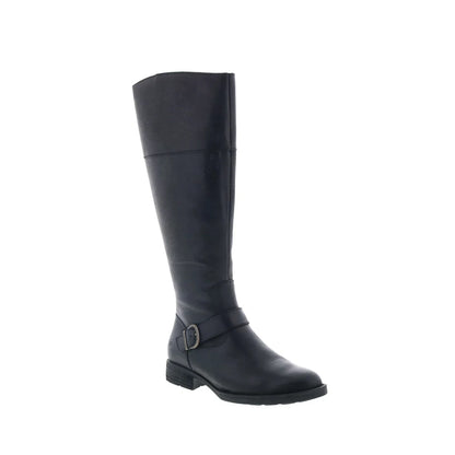 Born Braydon BR0012403 Womens Black Leather Zipper Knee High Boots