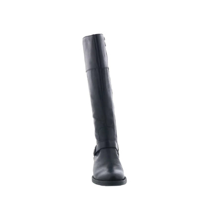 Born Braydon BR0012403 Womens Black Leather Zipper Knee High Boots
