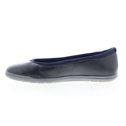 Easy Spirit Brylee SEBRYLEE Womens Blue Leather Slip On Ballet Flats Shoes