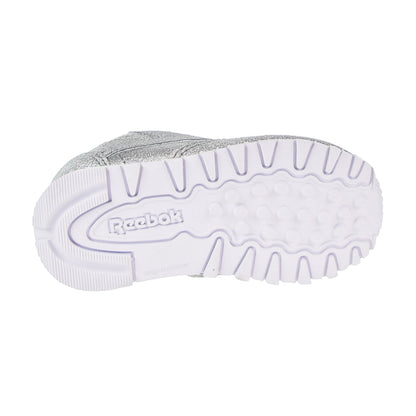 Reebok Classic Leather Syn Toddler's Shoes Silver Metallic/Snow Grey/White