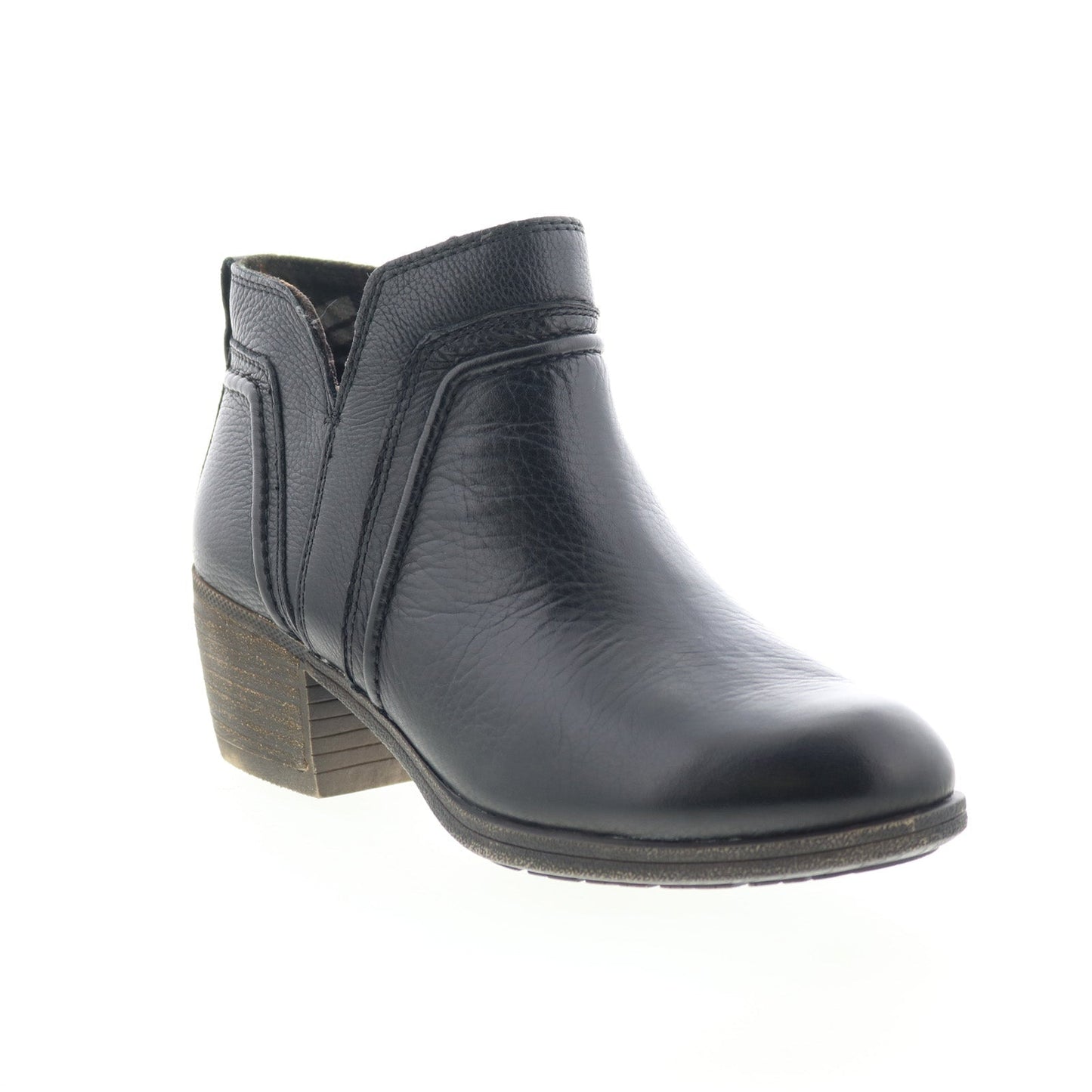 Cobb Hill Anisa V-Cut CH6159 Womens Black Leather Ankle & Booties Boots