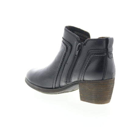 Cobb Hill Anisa V-Cut CH6159 Womens Black Leather Ankle & Booties Boots