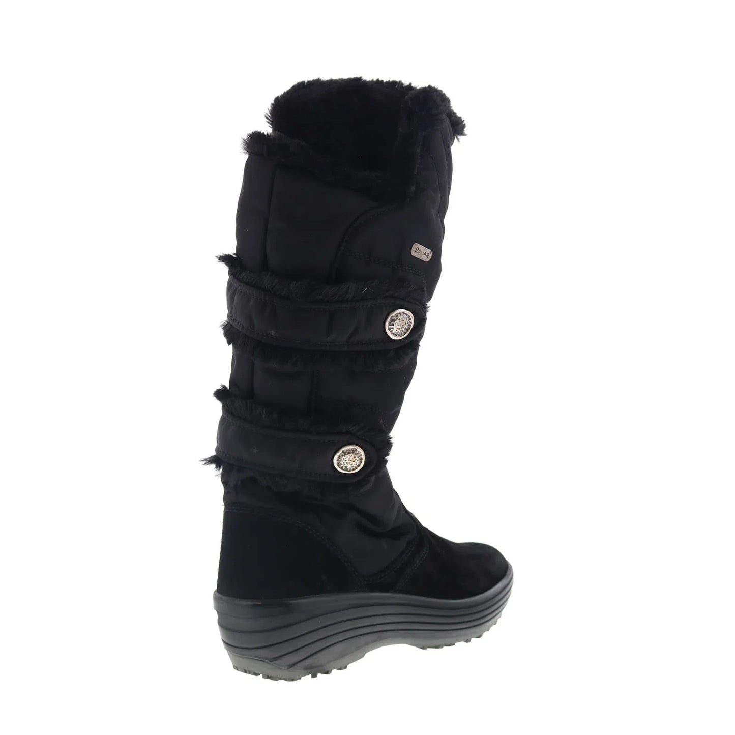 Pajar Chloe 53195 Womens Black Suede Zipper Mid Calf Boots