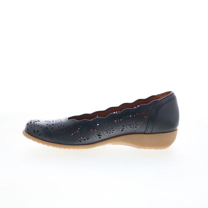 Cobb Hill Rory CHRORY Womens Black Leather Slip On Ballet Flats Shoes