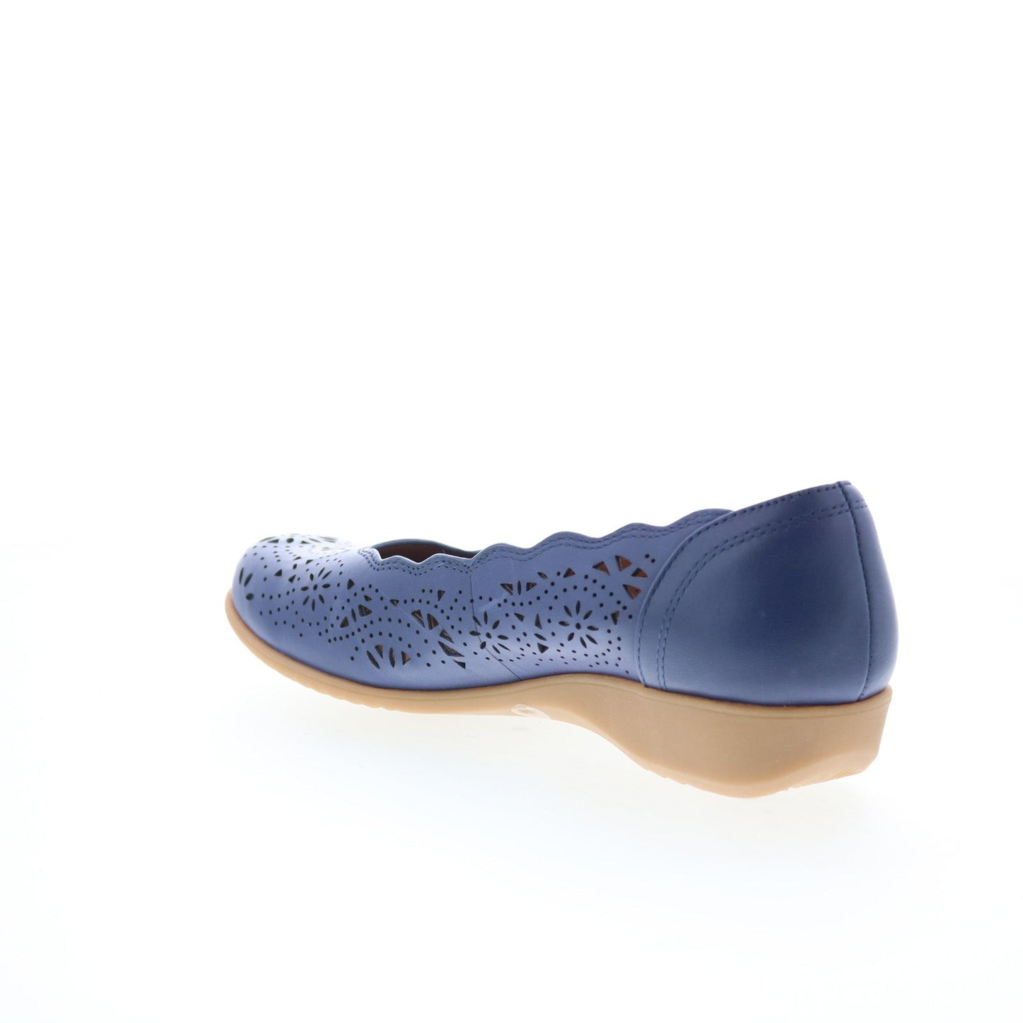 Cobb Hill Rory CHRORY Womens Blue  Narrow Leather Slip On Ballet Flats Shoes
