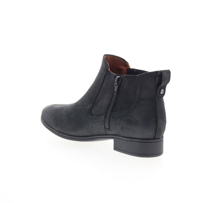 Cobb Hill Crosbie Panel CJ3131 Womens Black Suede Ankle & Booties Boots