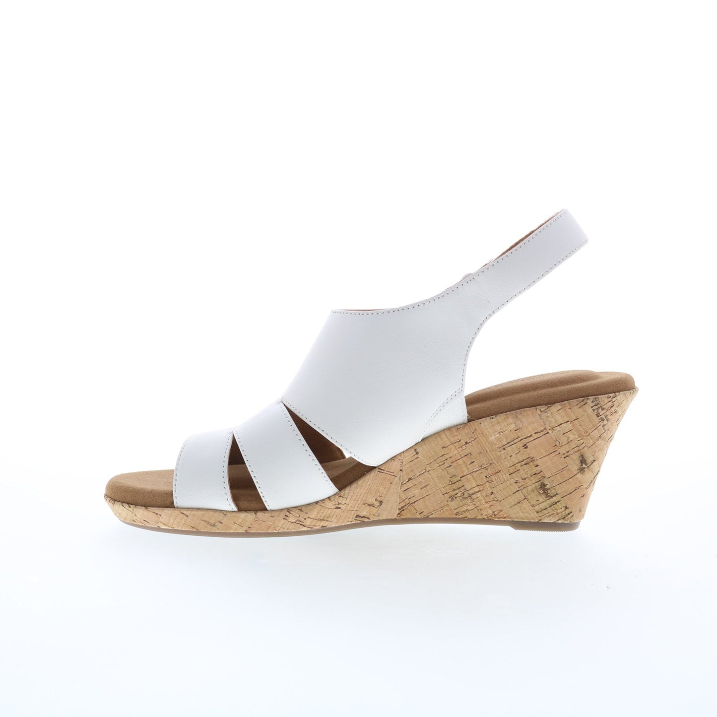 Rockport Briah Slingback CJ5408 Womens White Leather Slingback Sandals Shoes